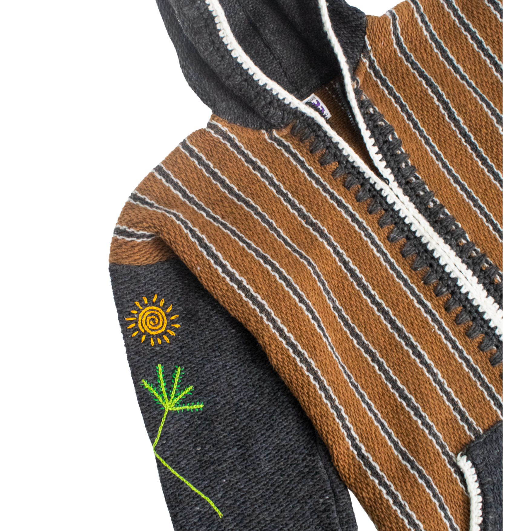 Chompa marron, gilet