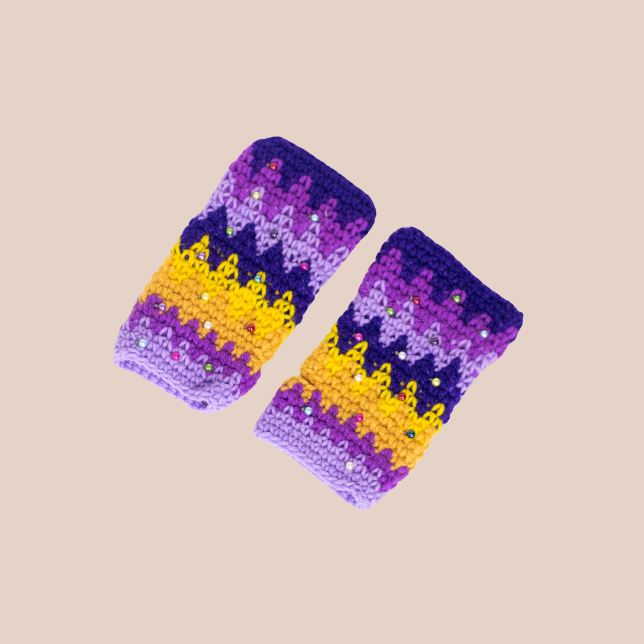 Mitaines Perles Violettes