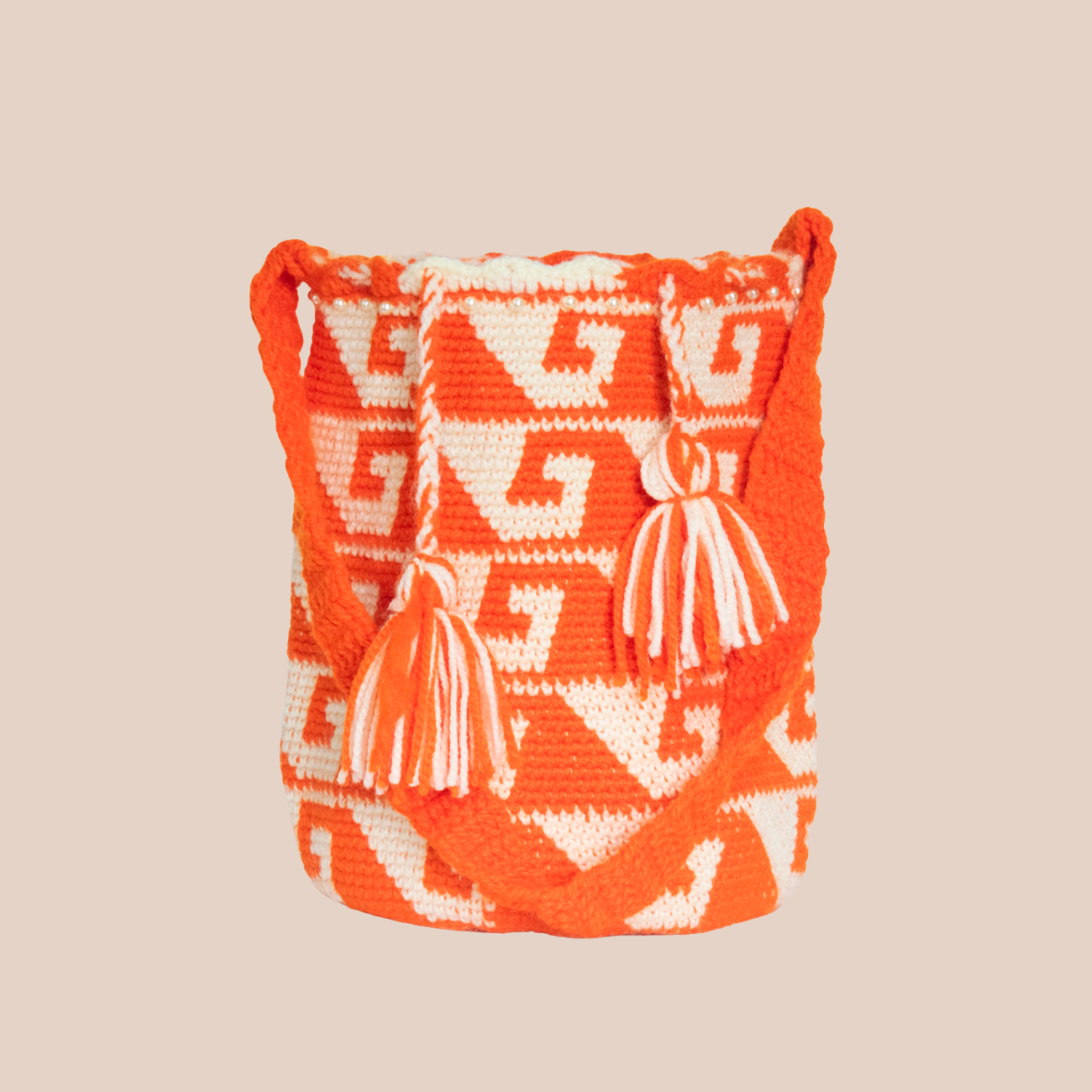 Waves Naranja, sac en crochet