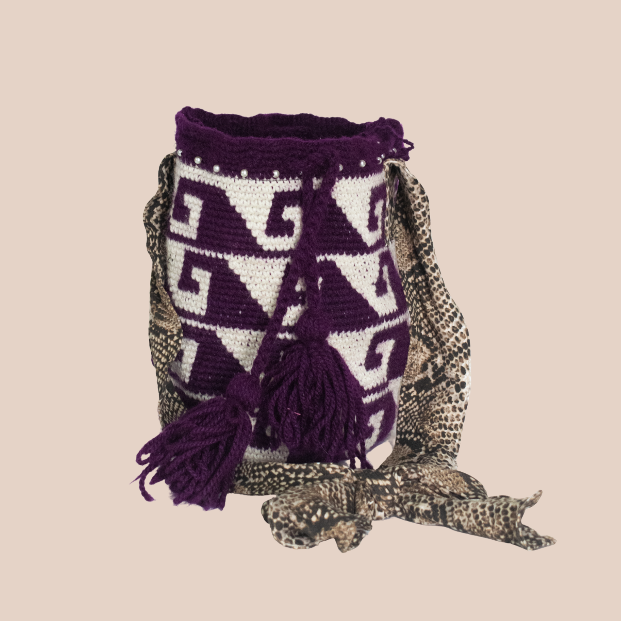 Waves morado, sac en crochet