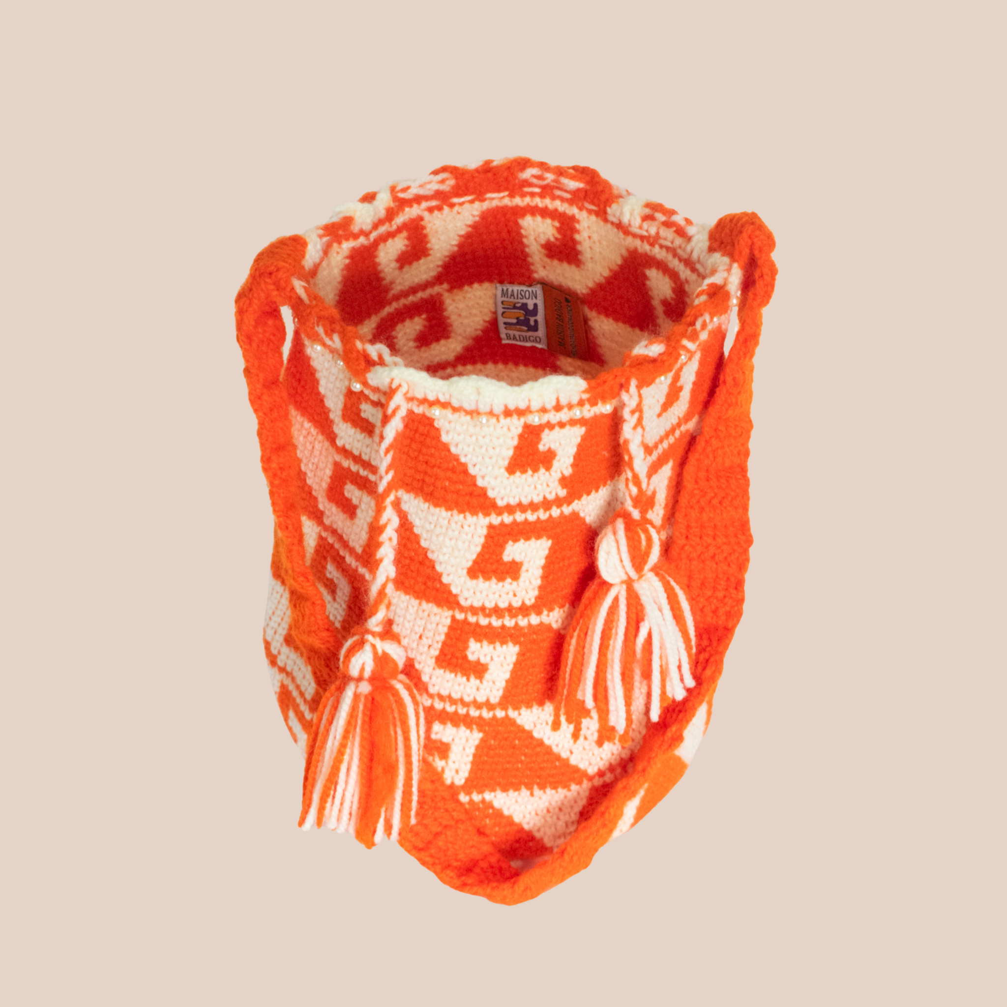 Waves Naranja, sac en crochet