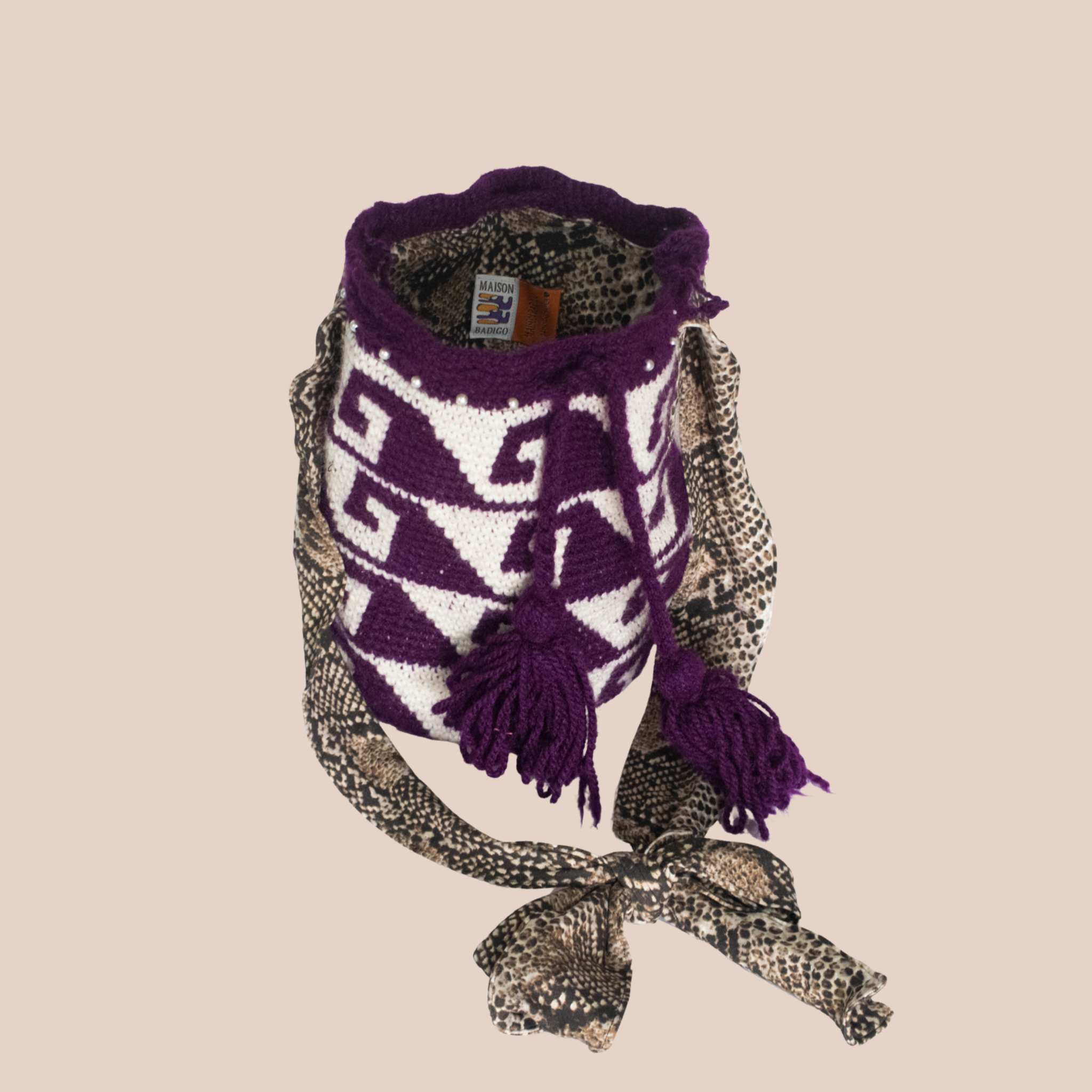 Waves morado, sac en crochet