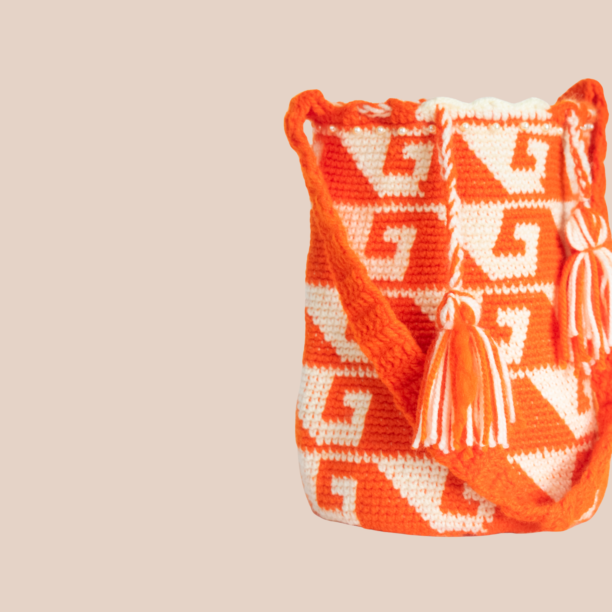 Waves Naranja, sac en crochet