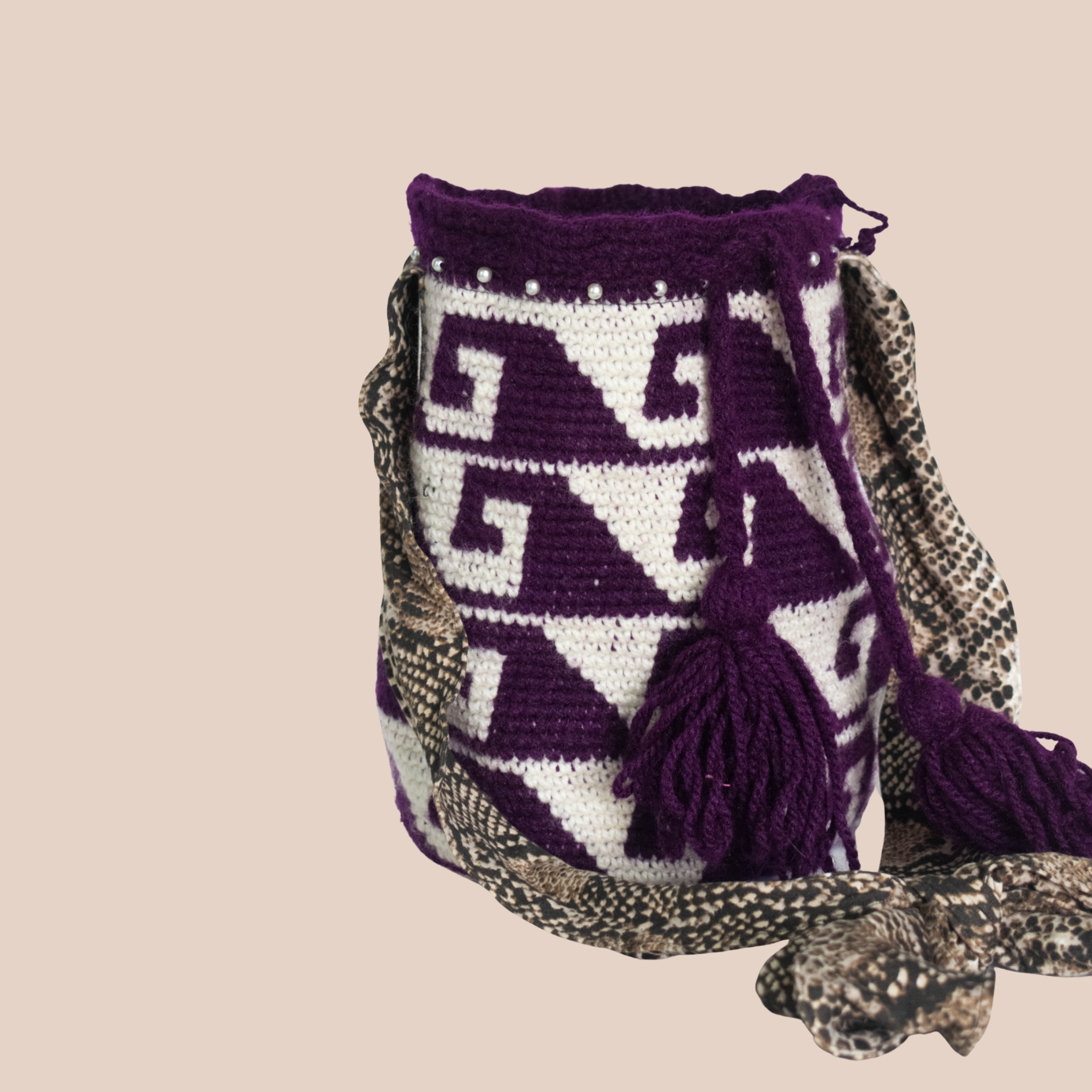 Waves morado, sac en crochet