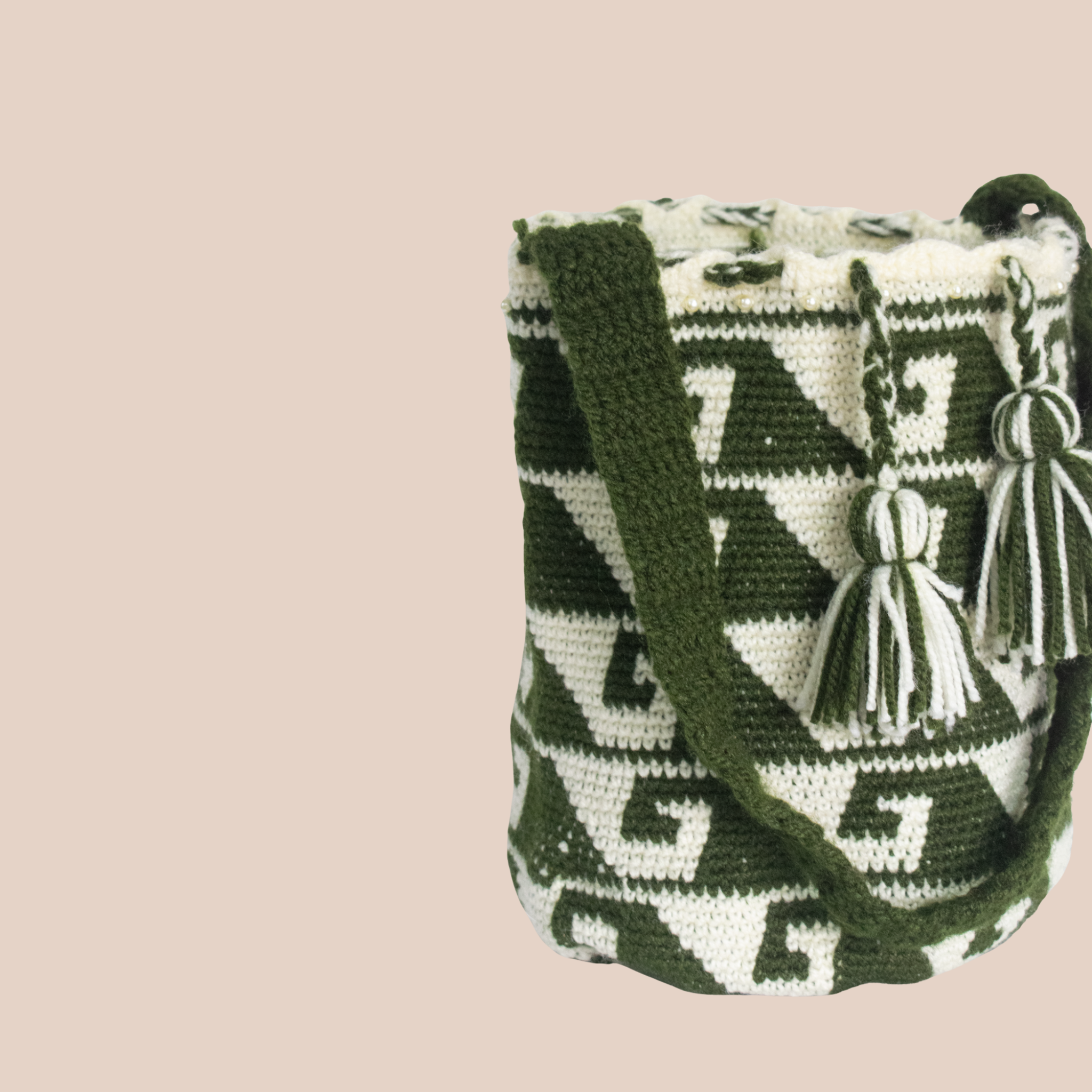 Waves kaki, sac en crochet