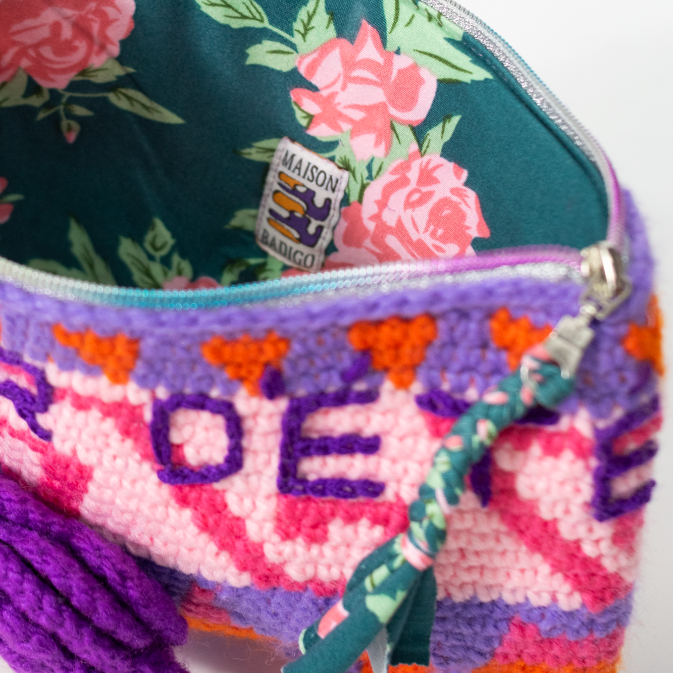 Pochette en crochet amour d'été