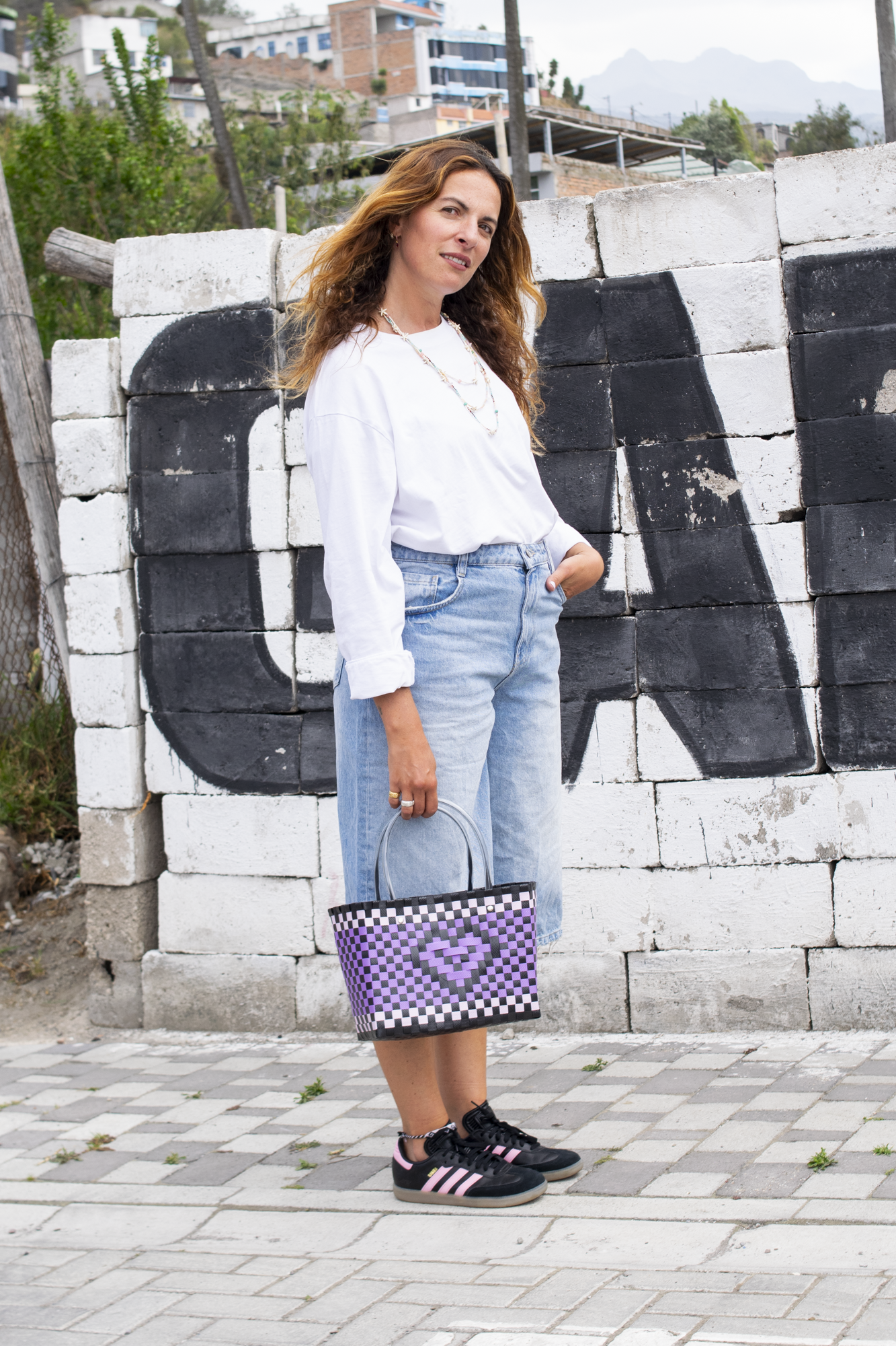 Sac Purple love en plastique recyclé