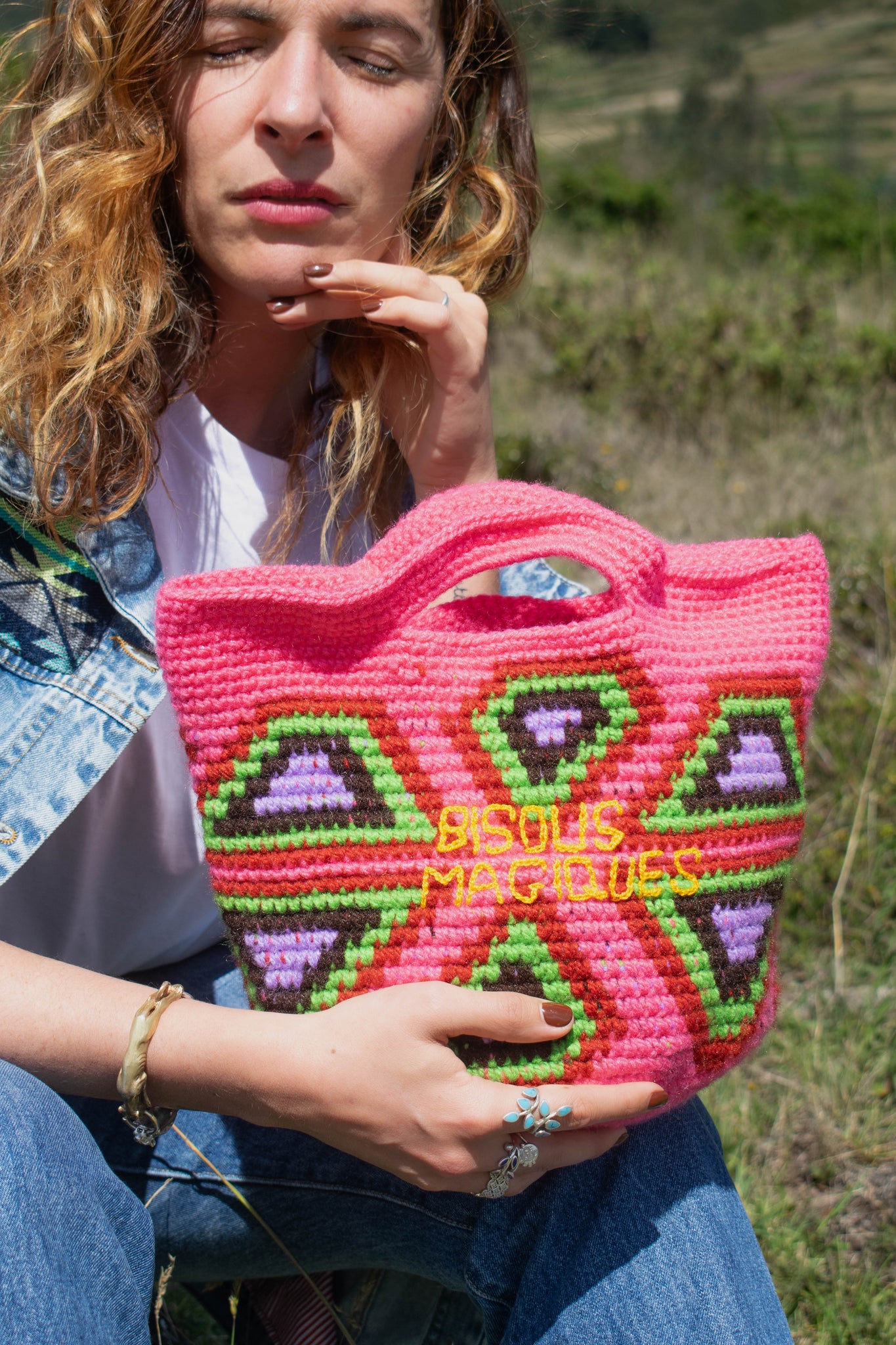 Bisous Magiques, sac en crochet