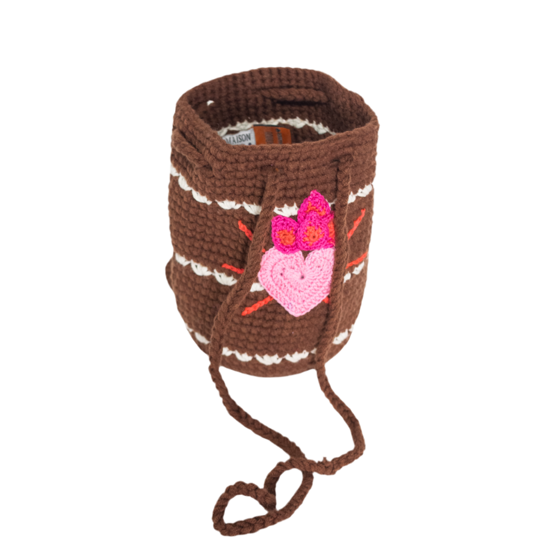 Sacred heart, mini sac en crochet