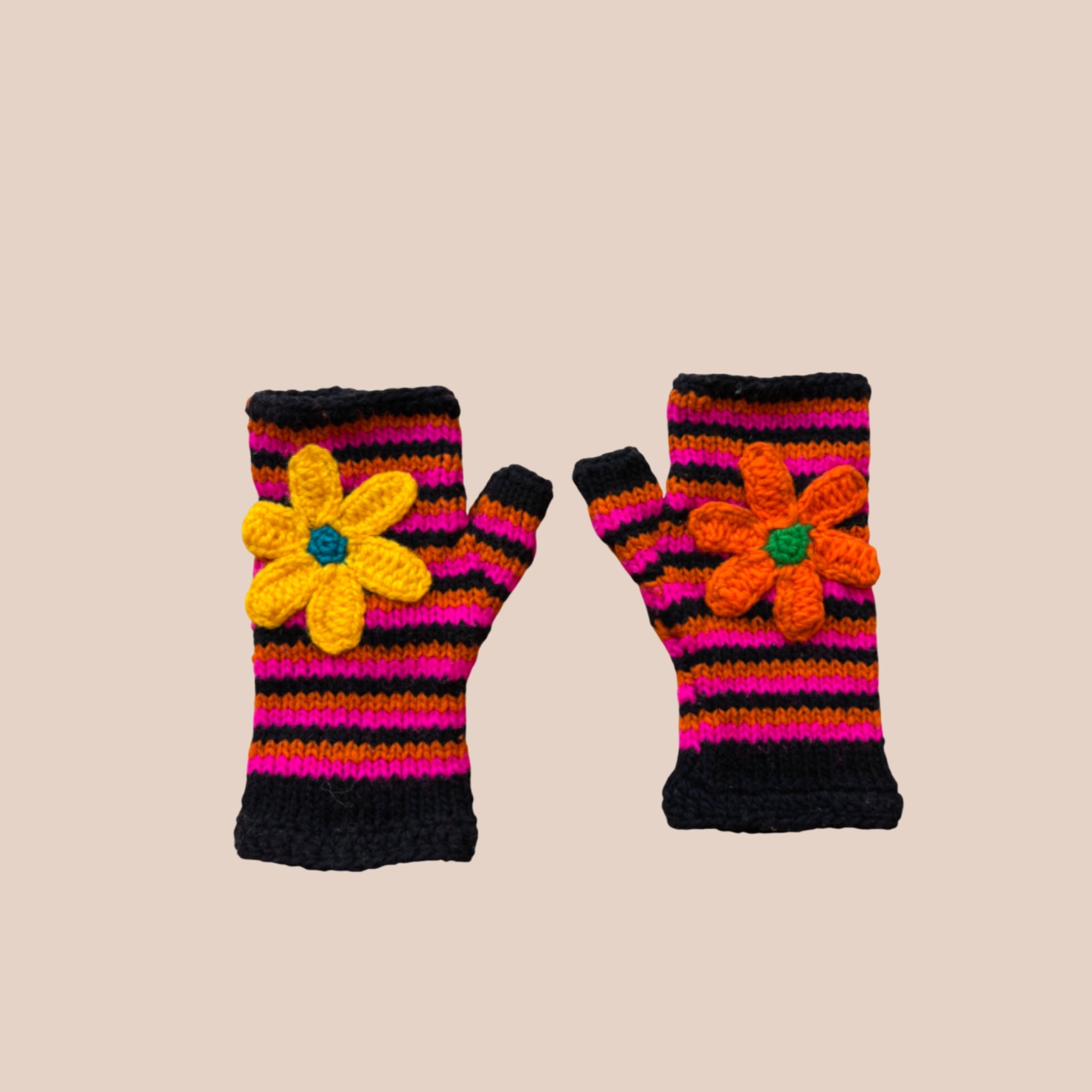 MITAINES FLEURS