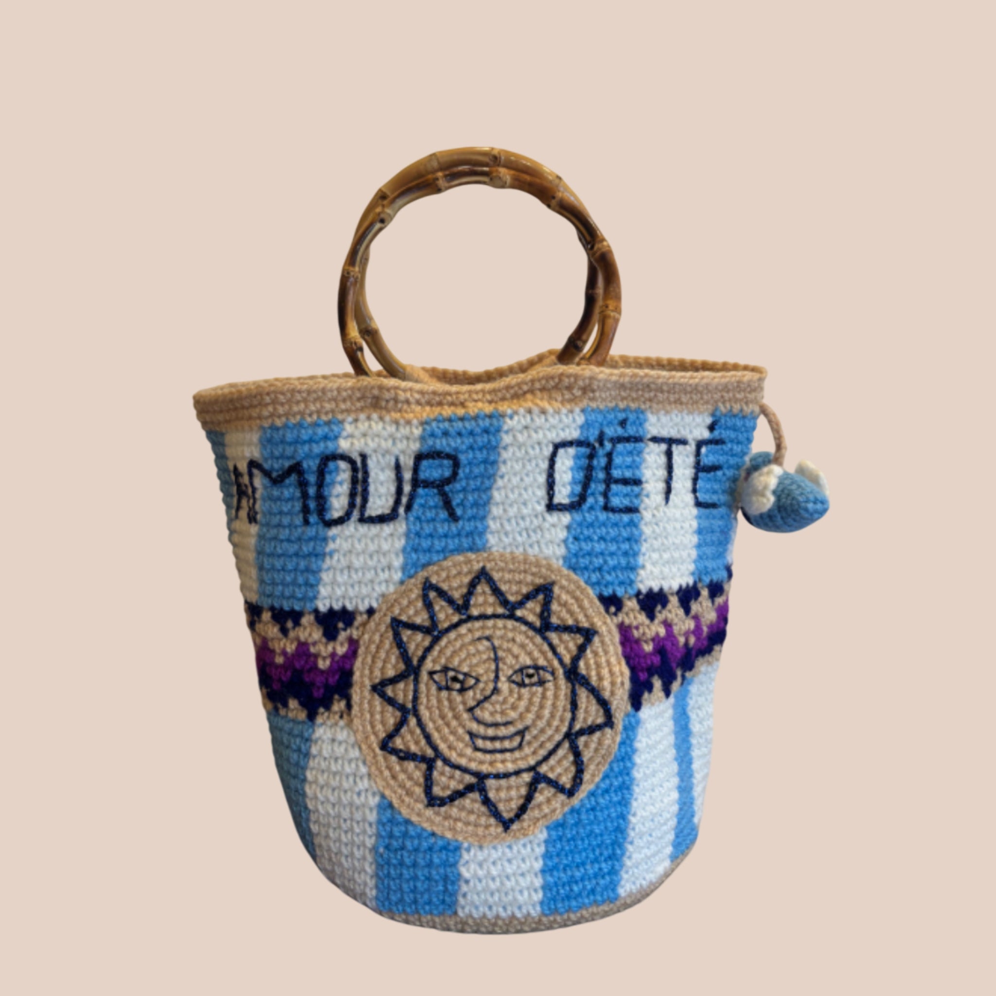 Sac en crochet amour d'été French kiss