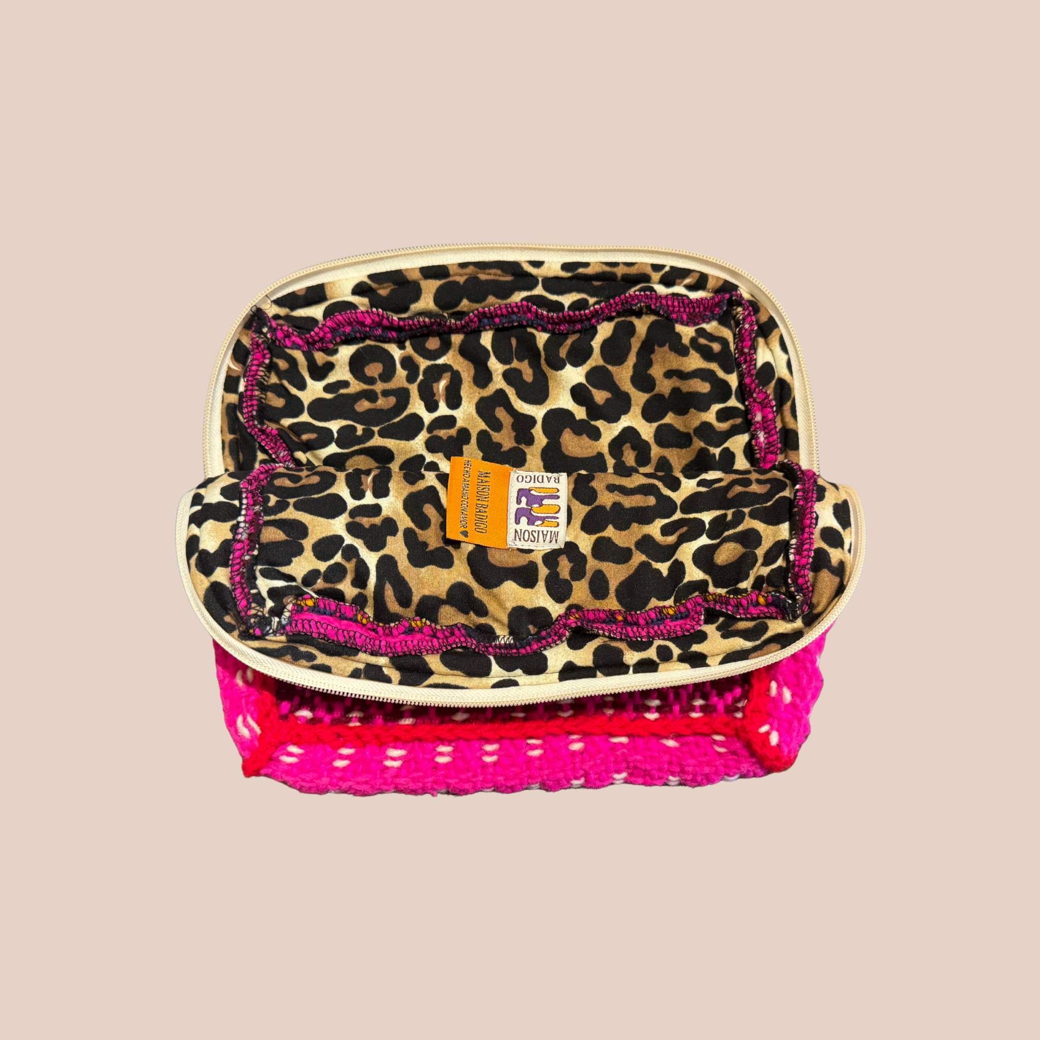 Pochette Smiley, pochette en laine crocheté