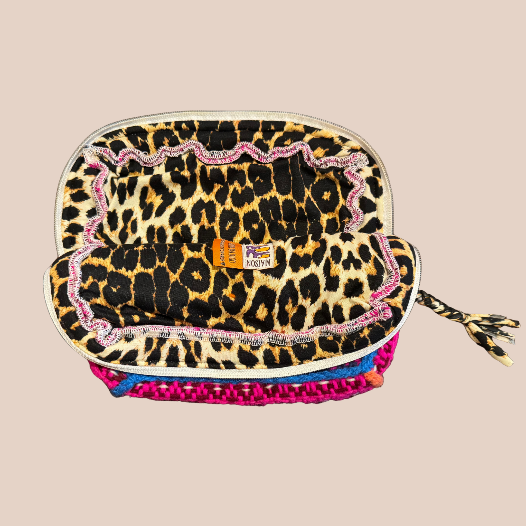 Pochette Palmeras, pochette en laine crocheté