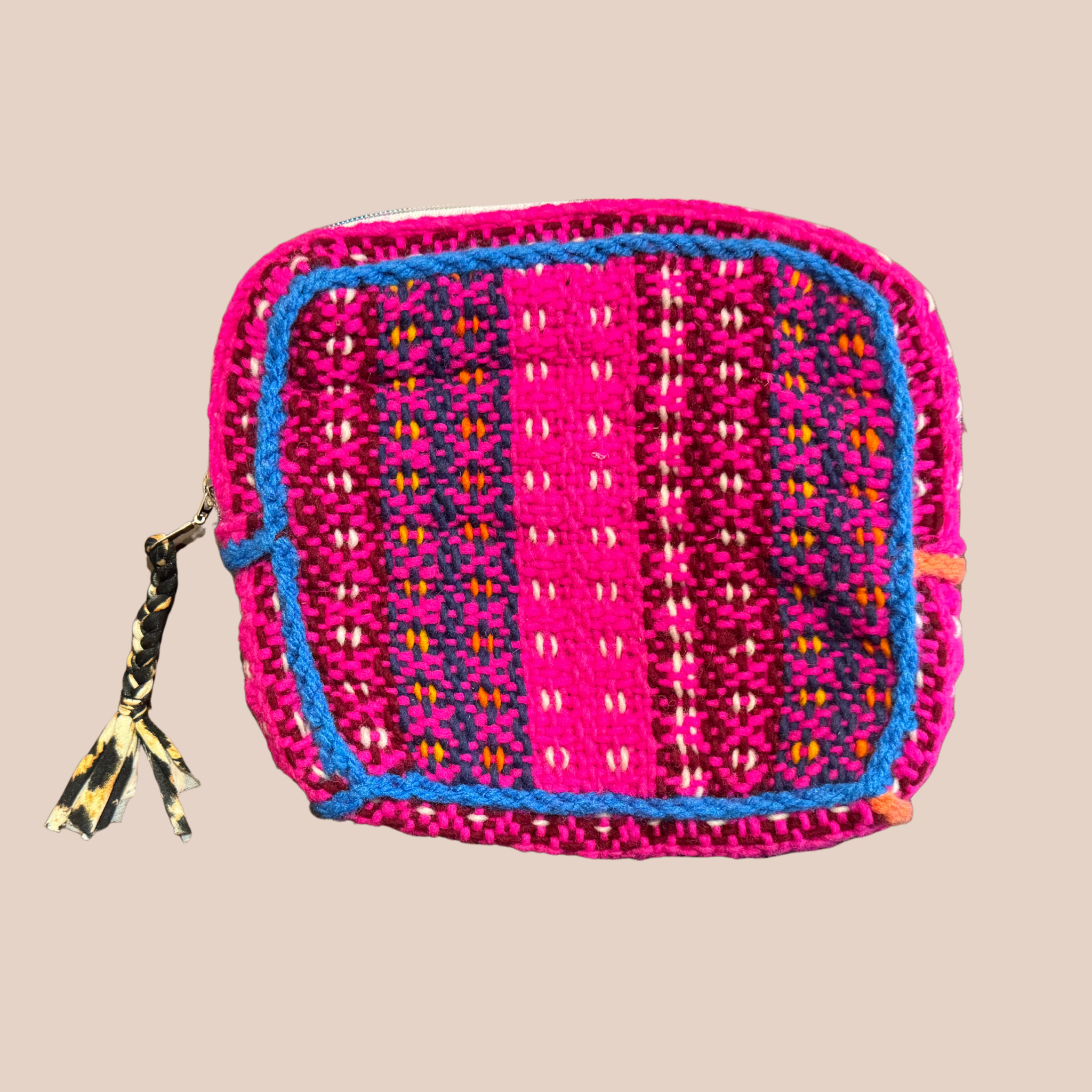 Pochette Palmeras, pochette en laine crocheté