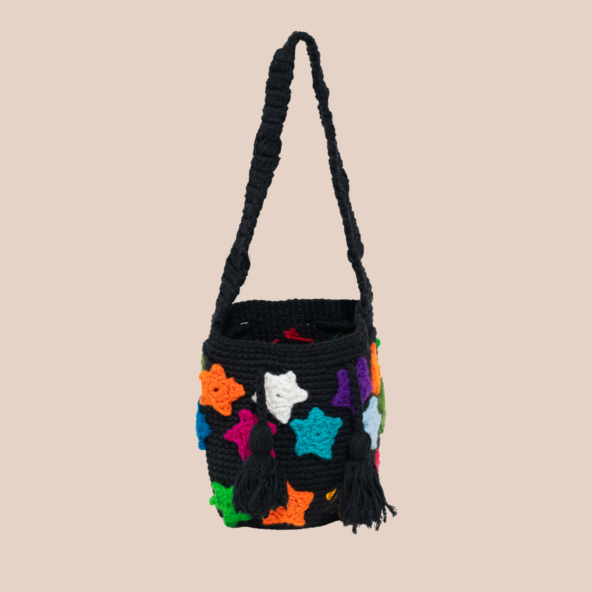 Bolsito Cosmos, sac en coton crocheté