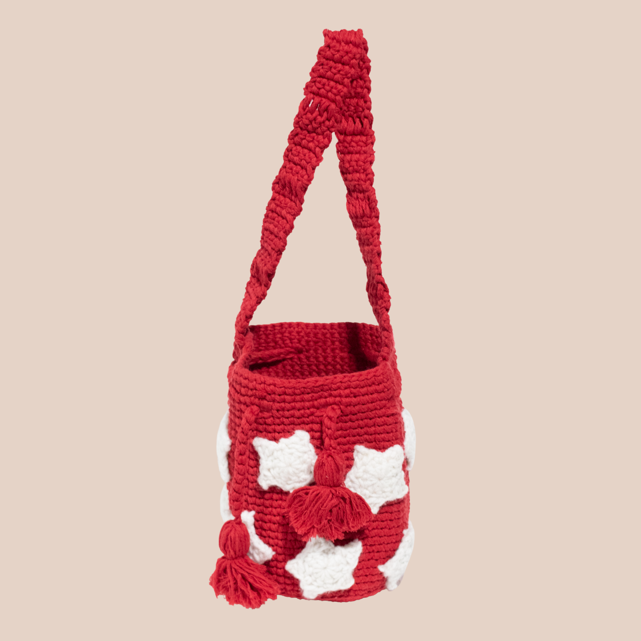 Bolsito Estrellas, sac en coton crocheté