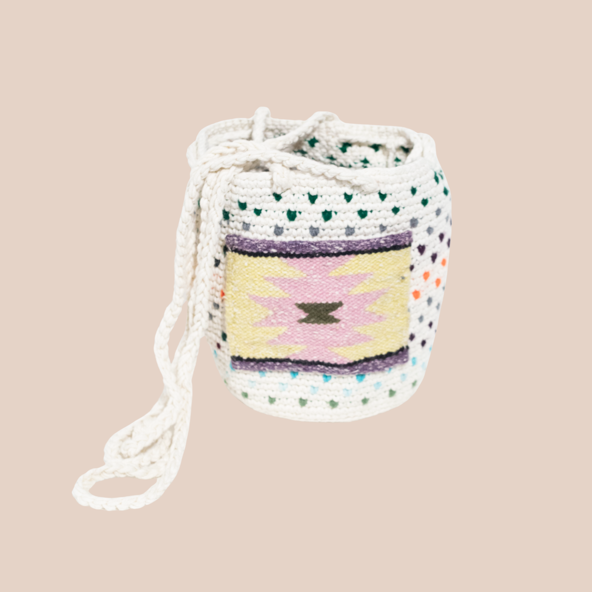 Sac Chaman, sac en coton crocheté