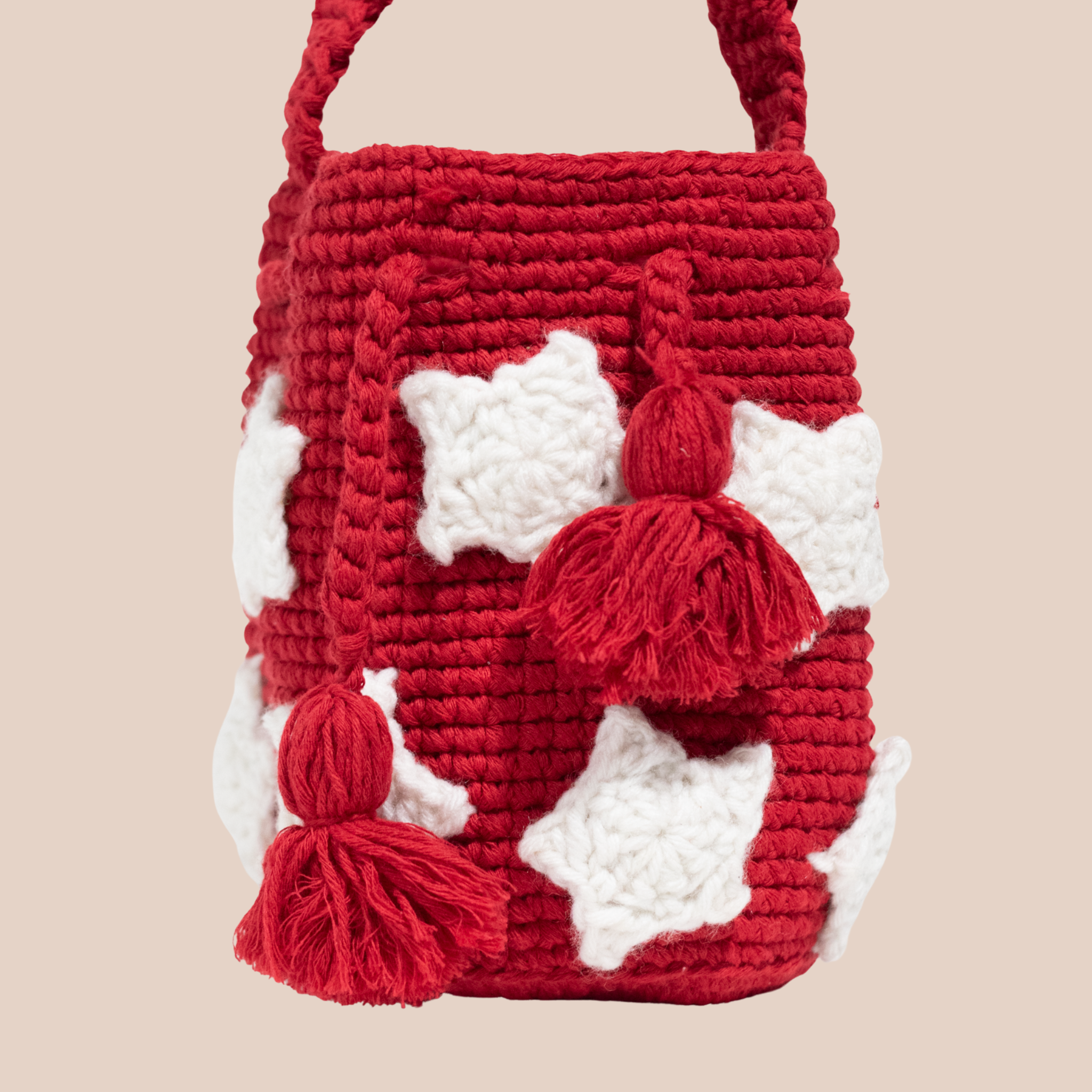 Bolsito Estrellas, sac en coton crocheté