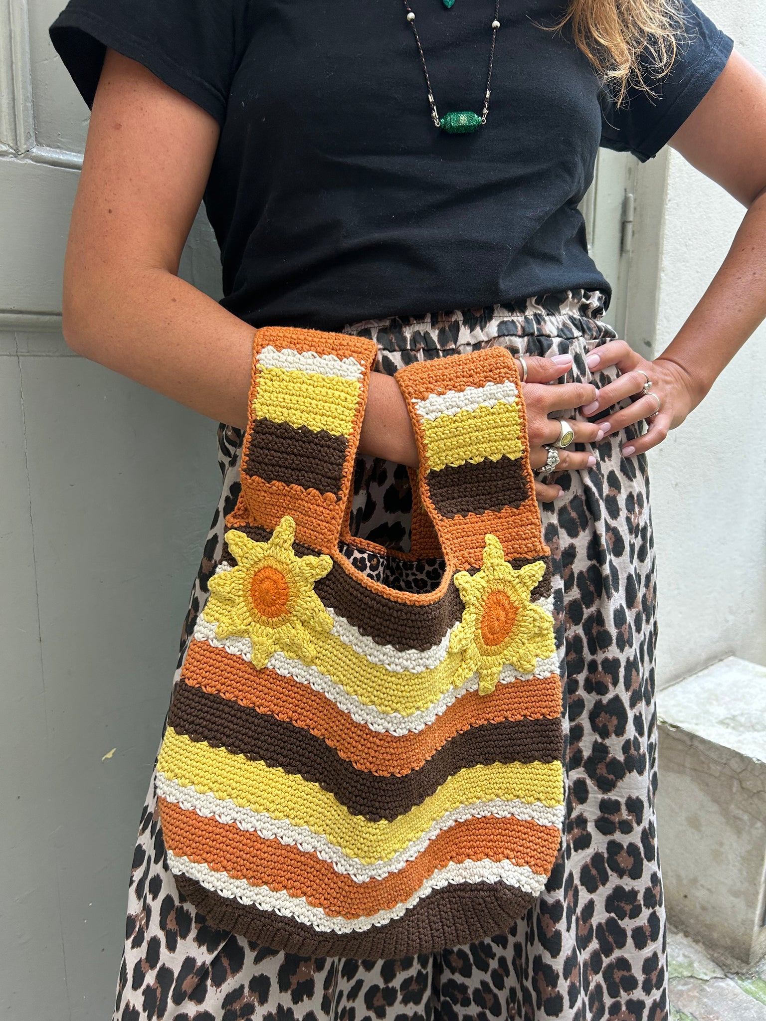 Sac en crochet Monica jaune