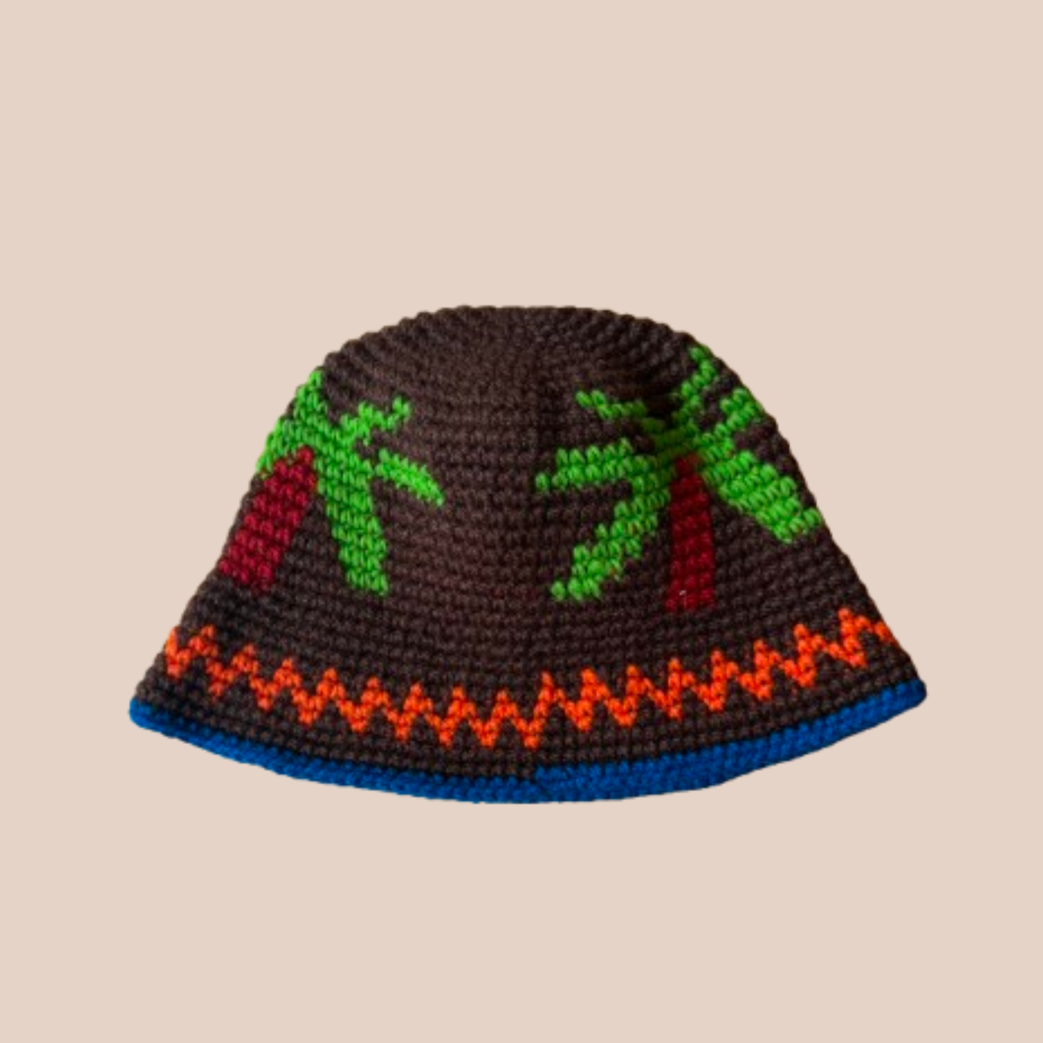 BUCKET HAT PALMERAS MARRON