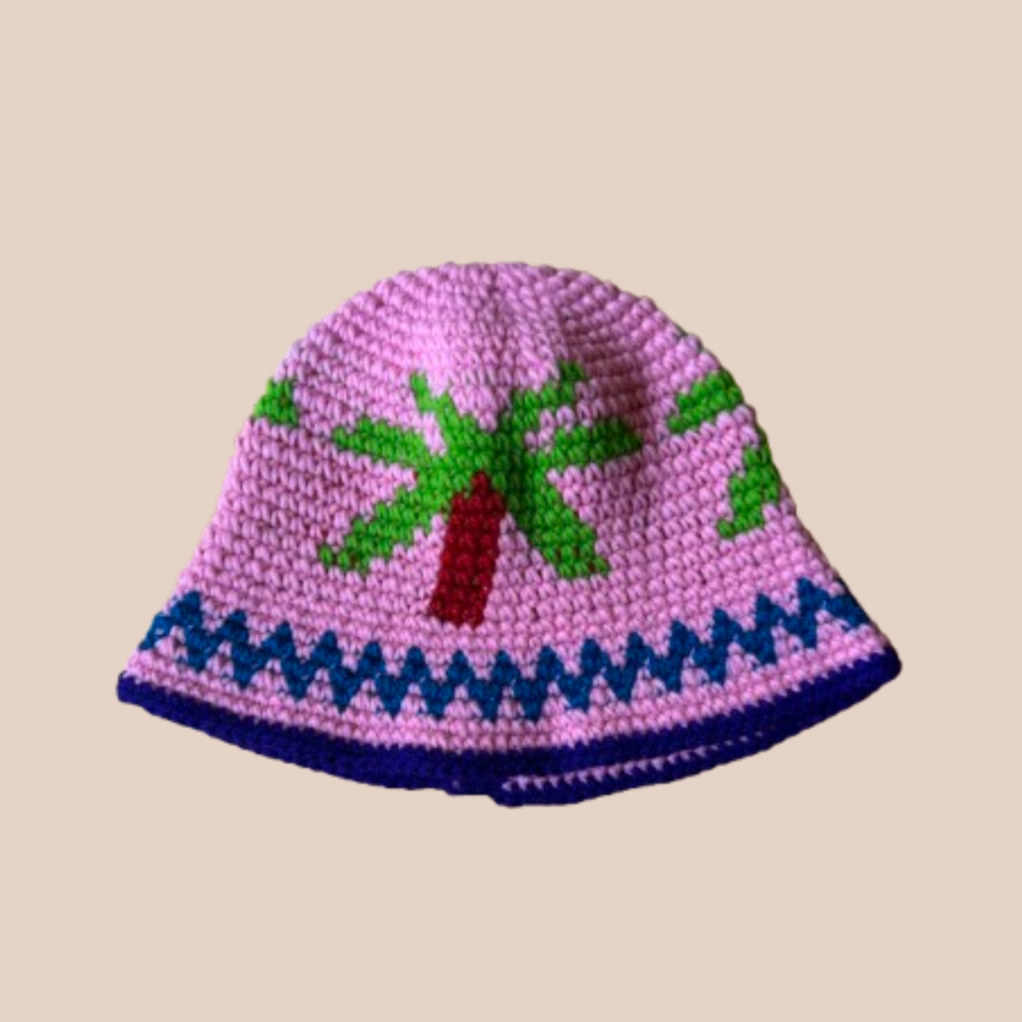 BUCKET HAT PALMERAS ROSE