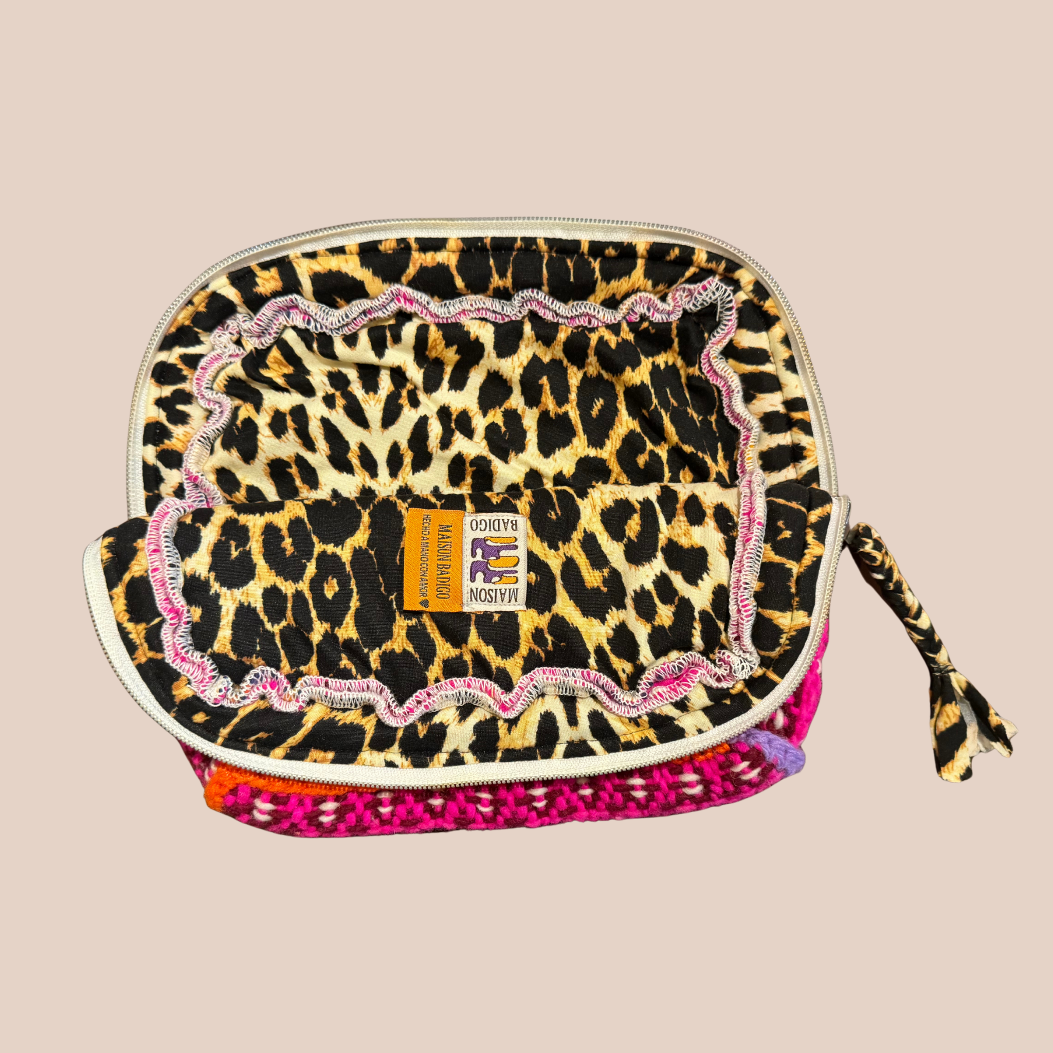 Pochette Palmeras, pochette en laine crocheté