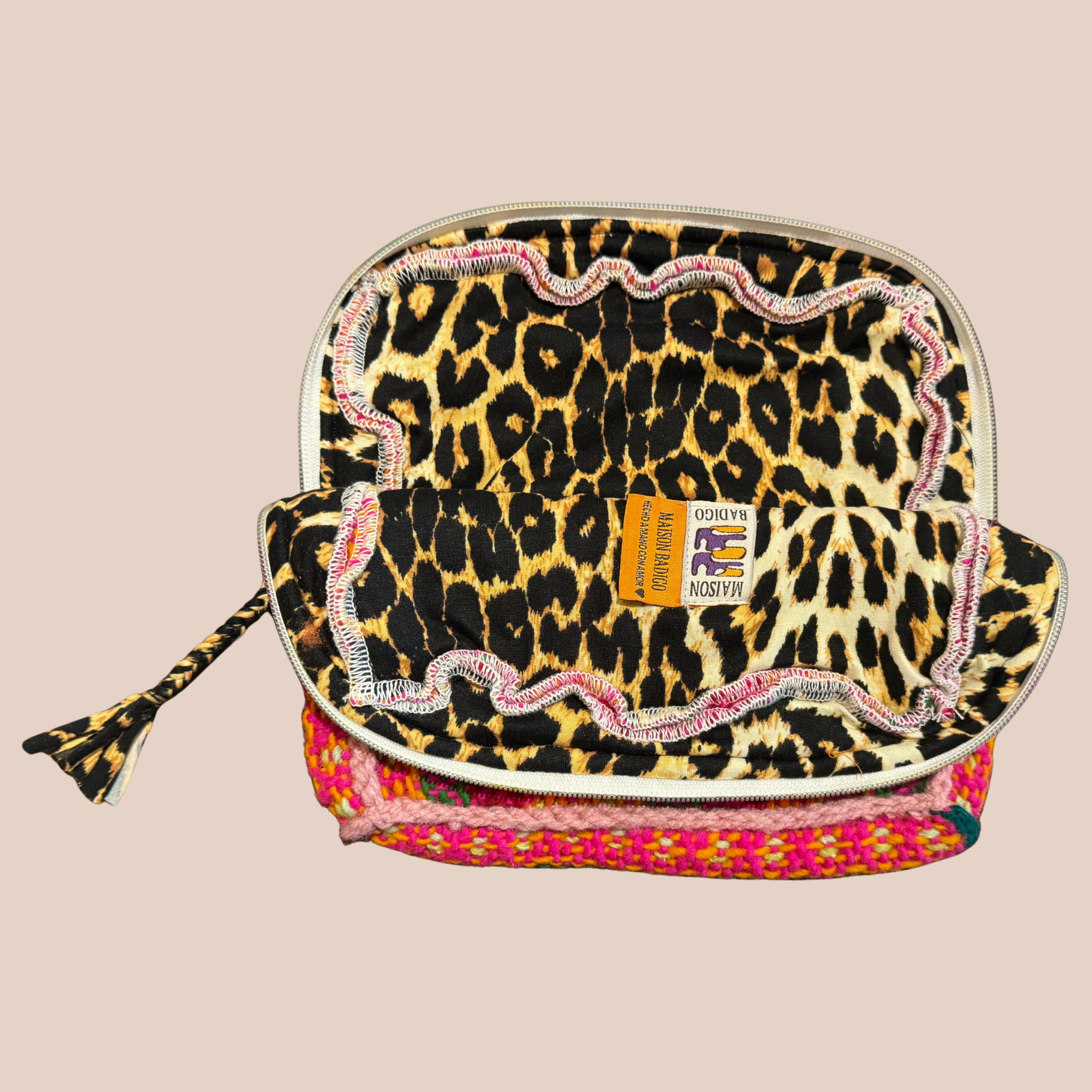 Pochette Palmeras, pochette en laine crocheté