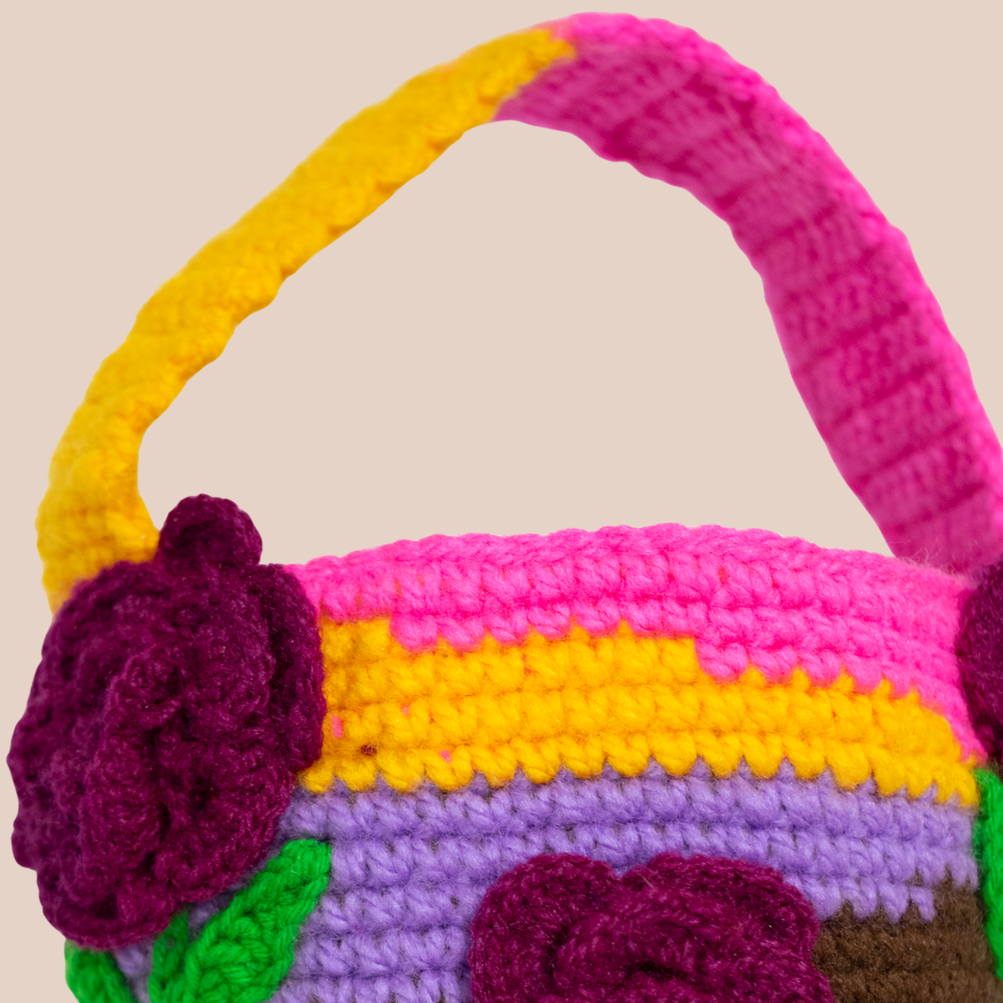 Sac Penelope, sac en laine crocheté