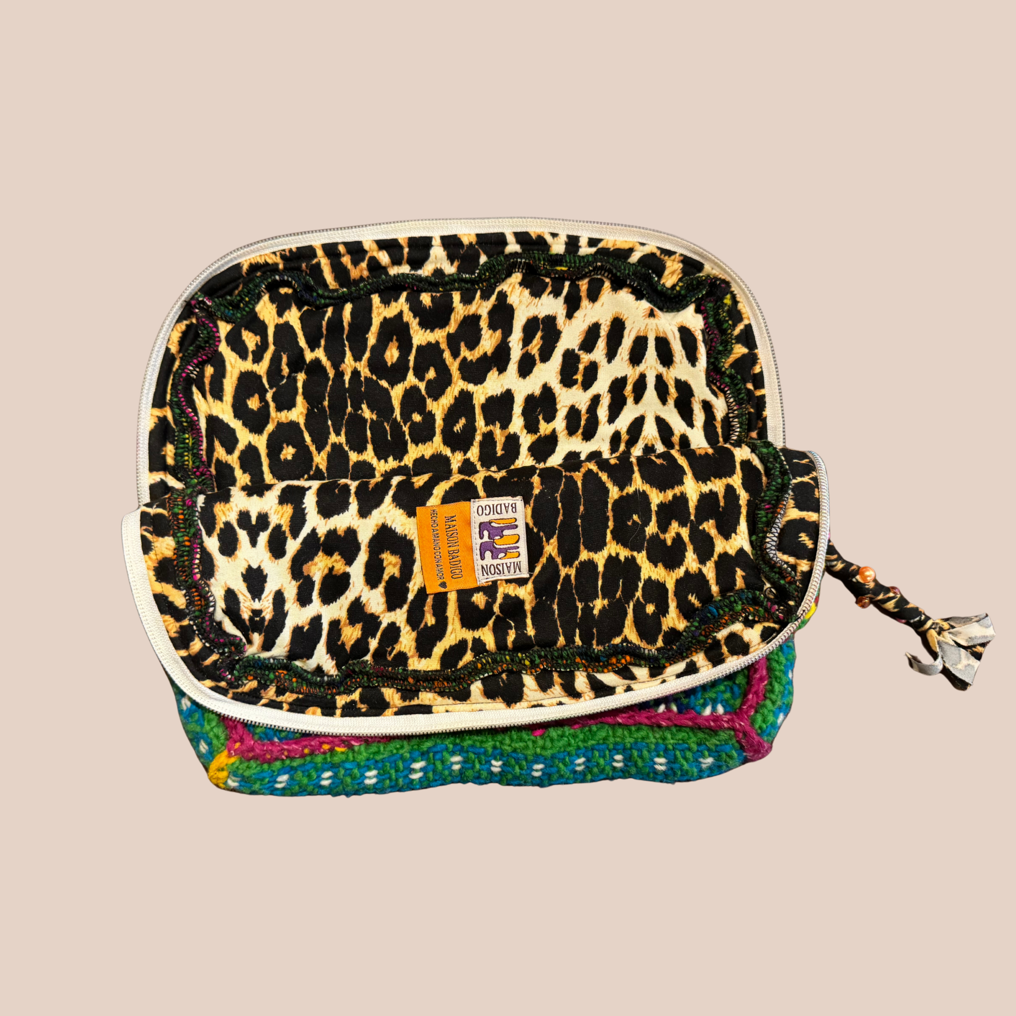 Pochette Perlas, pochette en laine crocheté