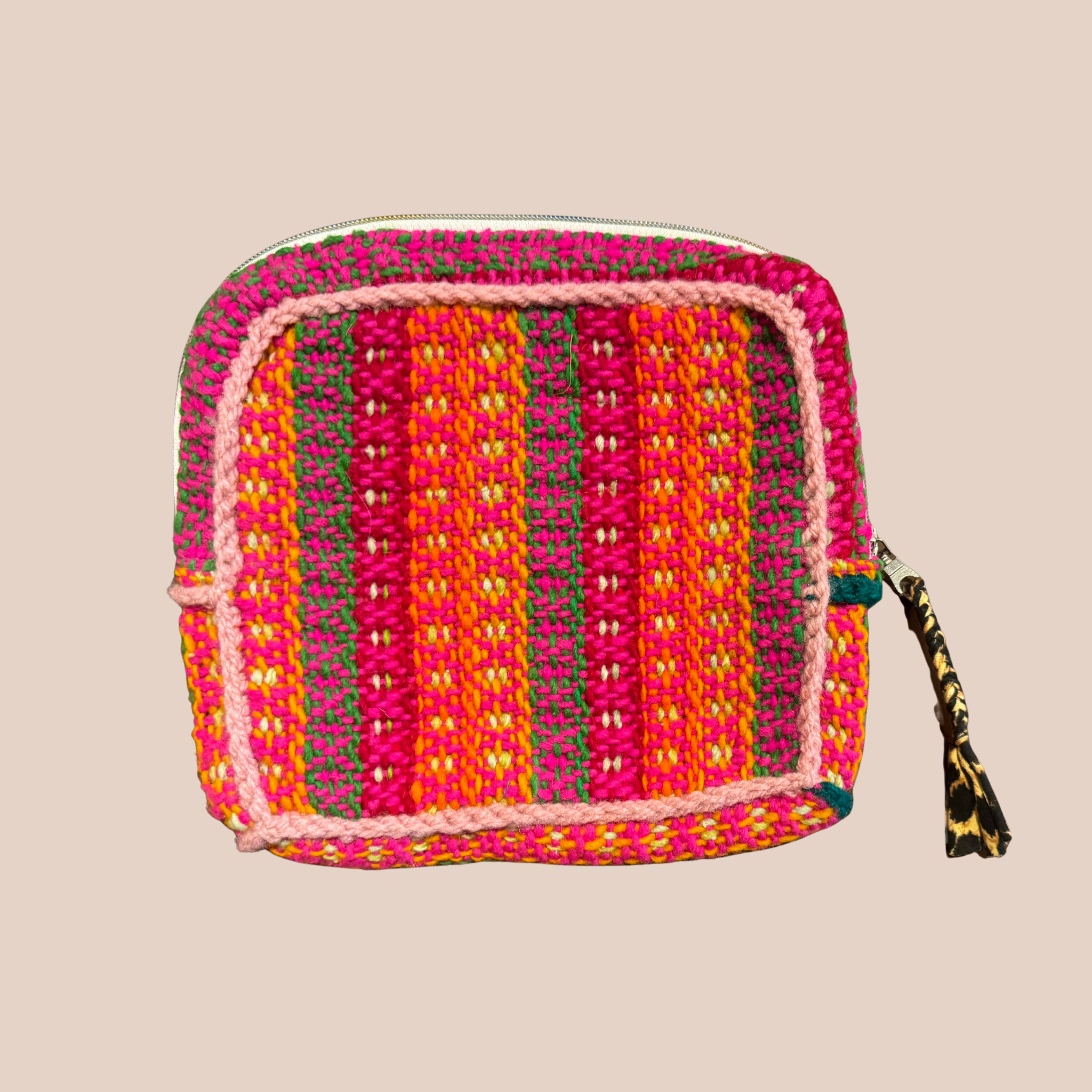 Pochette Palmeras, pochette en laine crocheté
