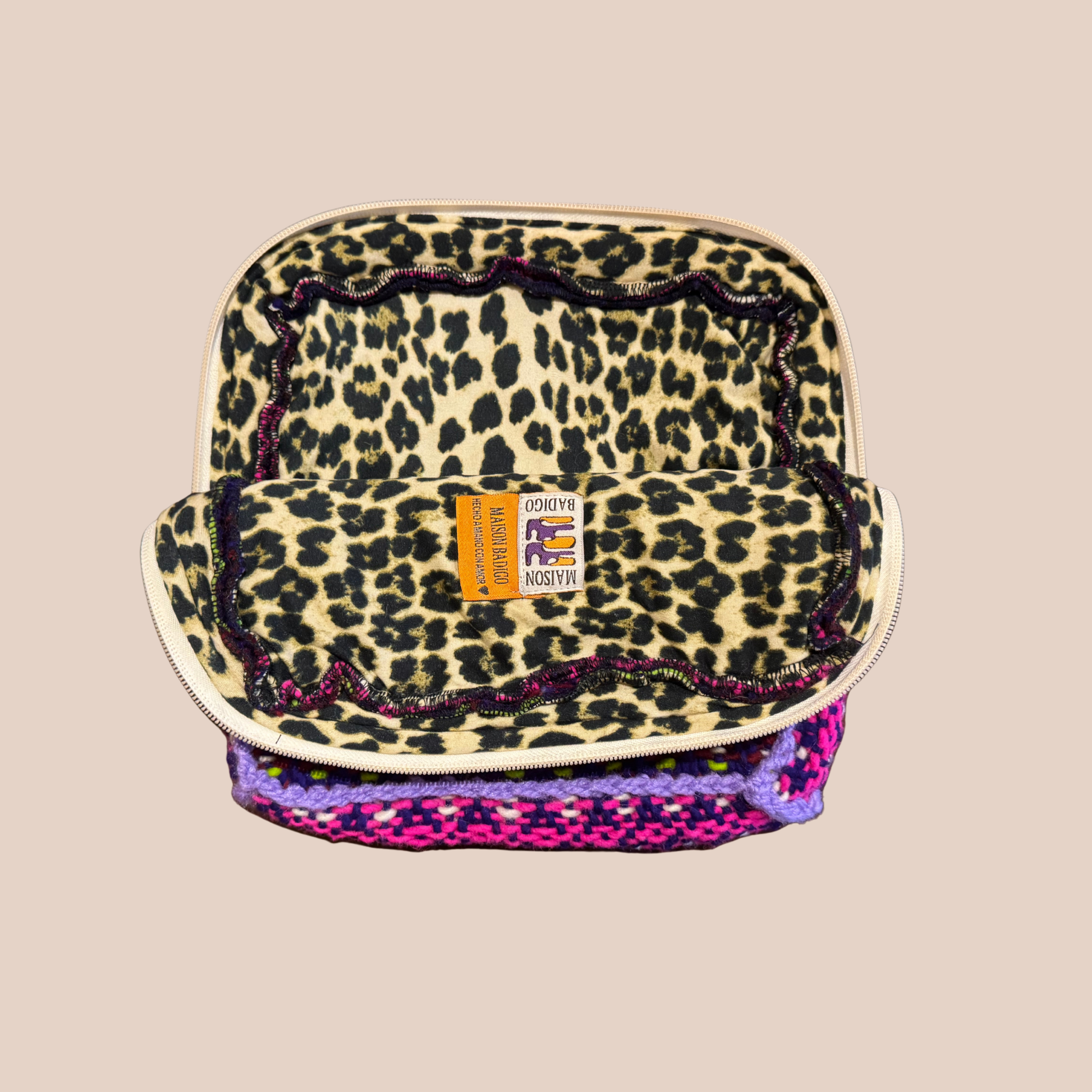 Pochette Smiley, pochette en laine crocheté