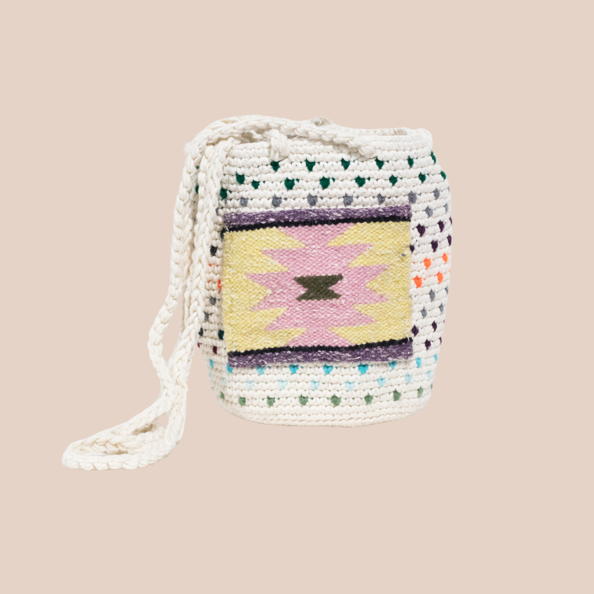 Sac Chaman, sac en coton crocheté