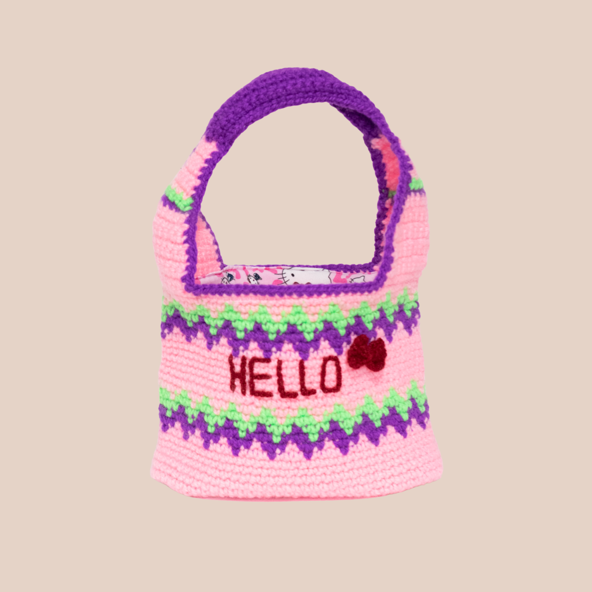 Sac Hola, sac en laine crocheté
