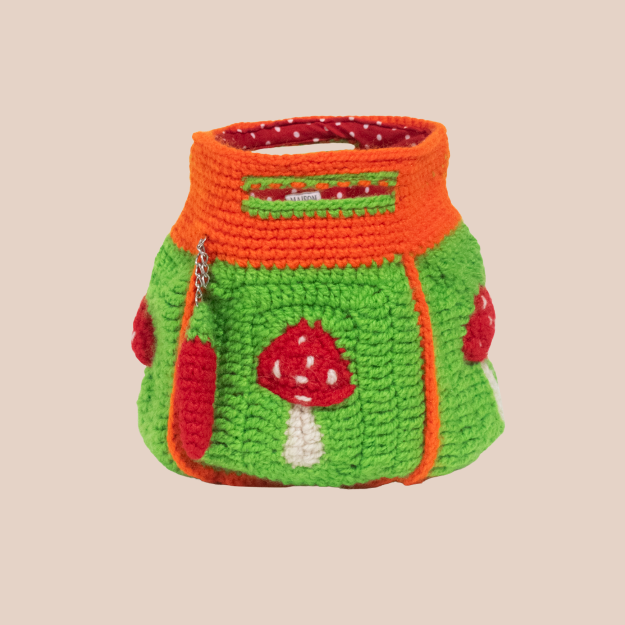 Sac Pimiento, sac en laine crocheté