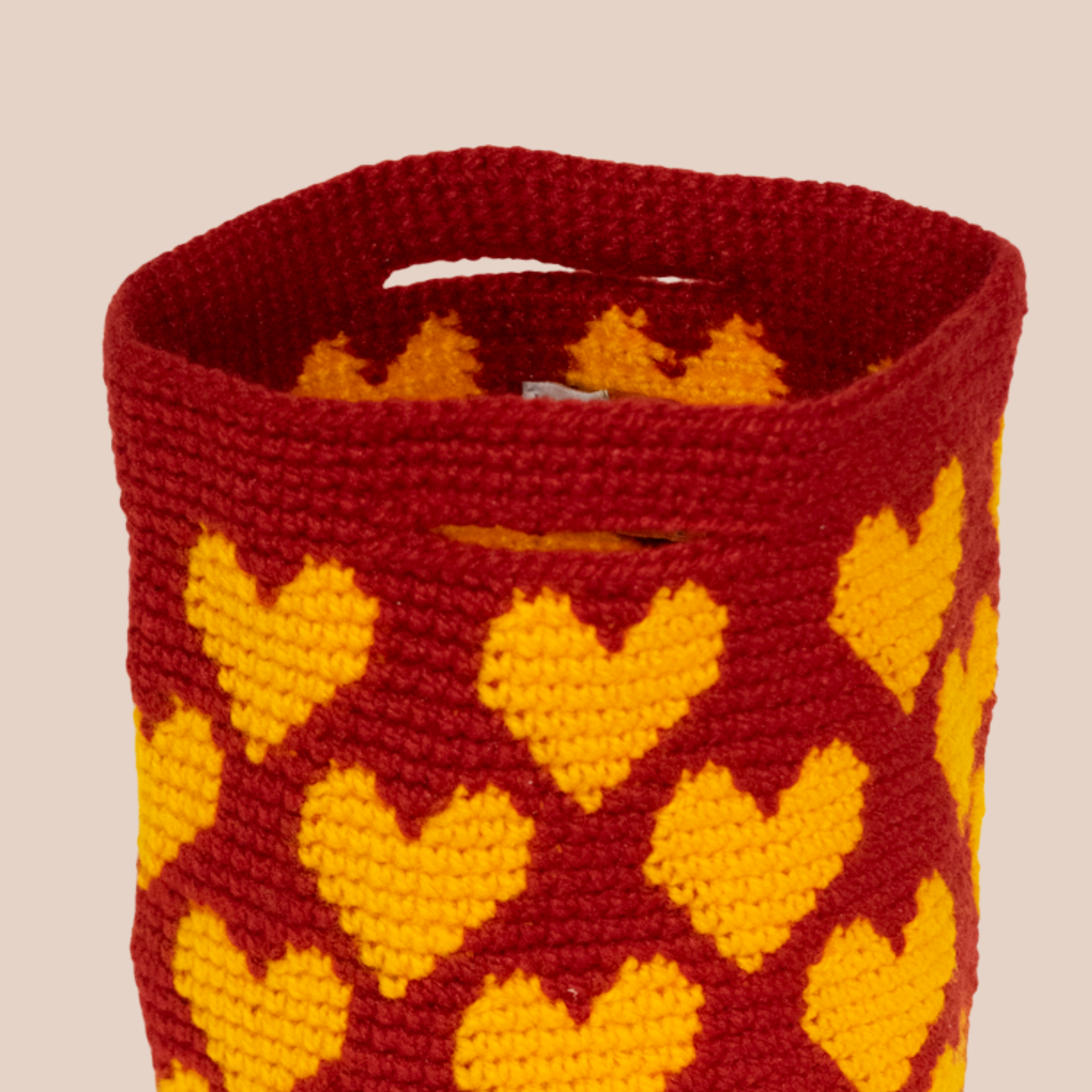 Sac Sahara Hearts, sac en laine crocheté